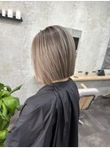 切りっぱなしボブ　バレイヤージュ【平野/喜連瓜破】