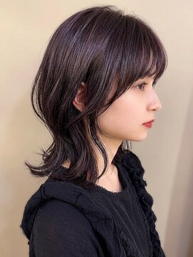 モッズヘア 足利(mod'hair) 髪質改善カラーくびれレイヤー小顔ラベンダーブラック夏カラー