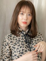 カバーヘア ブリス 志木南口駅前店(COVER HAIR bliss)&nbsp;ヘーゼルアッシュ小顔ハッシュレイヤー艶感ストレート30代40代W