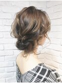 お団子ヘア／パーティーヘア／二次会ヘア／ヘアセット