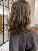 【柴田】ミディアムヘアショコラベージュボブルフ魅力倍増カール