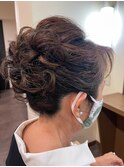 留袖 少し 高め ゆるふわ カール スタイル ヘアアレンジ