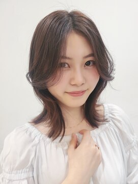 ヘアーデザイン ミヤビ 広尾(HAIR DESIGN MIYABI) モテ髪やわらかくびれ清楚系スタイル　こなれミディ
