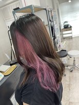 アジールヘア 所沢プロペ通り店(agir hair)&nbsp;イヤリングカラー多めラベンダーピンク所沢ひばりヶ丘小手指