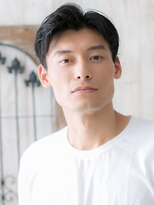 モッズヘア メン 上尾東口店(mod's hair men)&nbsp;ワイルドな七三アップバングネイビーブラックショートV上尾