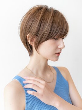 メゾンバイハバナ(maison by HAVANA) 20代30代大人かわいい前髪パーマ小顔ショートボブグレーベージュ