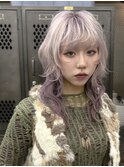 【GEEKS渋谷】ラベンダー/ウルフ/顔周りレイヤー/春夏カラー