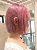 ダブルカラーミルクティーピンクベージュカラーハイトーンカラー