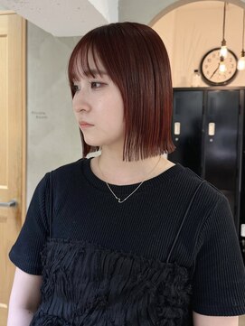 ローレン(LOREN) ミルクティーベージュぷつっとボブケアブリーチ 梅田