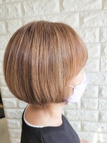 松本平太郎美容室 吉祥寺パートファイブ(PART5)&nbsp;ミニボブ。イノアカラー+ハイライト/30代40代50代60代