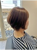 大人かわいい前下がりショートボブ