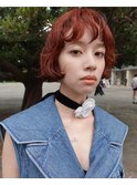 【ami style】オレンジボブ オレンジパーマ ボブパーマ