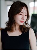☆フェミニンロング大人かわいいぱっつん前髪レイヤーカット小顔