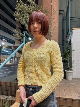 ノットイコール(not equal) ブリーチなし暖色系×ボブ