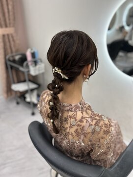 ヘア サロン クラン 東心斎橋店(hair salon clan) あみおろしポニーテール