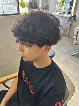 ムード カナザワ(mood kanazawa) 波巻きパーマ/刈り上げマッシュ