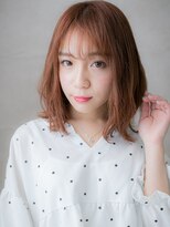 カバーヘア ブリス 北浦和(COVER HAIR bliss)&nbsp;ローズブラウンくびれミディアムクラゲヘアーX北浦和20代30代
