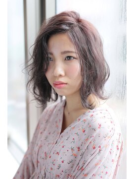 エスアンドエフ美容室 松富店(S&F) ラフな無造作ウェーブが大人かわいいミディ