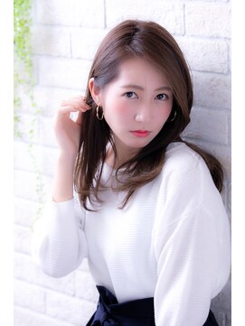 エルデ ナインズ ヘアー スタンド 川口店(elde 9's HAIR STAND) プリカール&シルキーチョコレートの大人ガーリーモードヘア