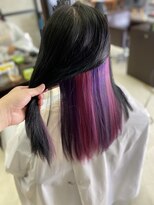 ヘアーデザイン アダット(HAIR DESIGN Adatto.) インナーカラー PINK PURPLE