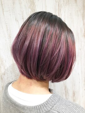 ゼルレーヴ(ZELE reve) 丸みショートボブ　シャドウルーツ