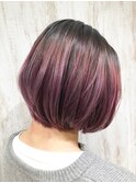 丸みショートボブ シャドウルーツ