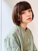 メゾンデエムスラッシュ センター北(Maison des M.SLASH)&nbsp;M.SLASHセンター北/ぱっつんボブ/小顔/艶カラー/ラインカラー