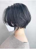 ショートヘアカット_ホワイトグレージュネビージュ_ba380801