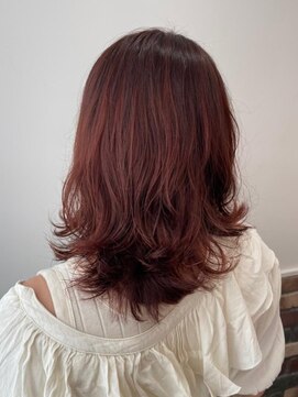 ネオリーブシェリエ 浅草店(Neolive cherie) 浅草　パーマ　ボブ　オレンジ　20代30代40代