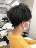 MEN'S HAIR  センターパート　ツイストスパイラル　コンマヘア