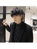 マッシュウルフ×インナーカラー×ソフトツイスパ/メンズパーマ