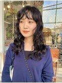 【渡部】黒髪ロングパーマ