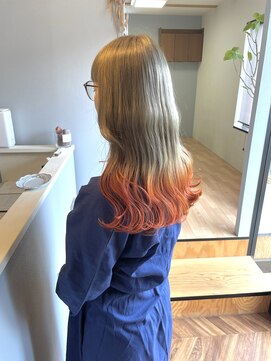 シエカ(C.eka) 毛先カラー#オレンジ