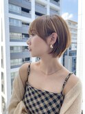 ナチュラルで可愛い マッシュショート 耳かけのみ 簡単セット