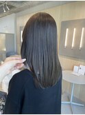 ★ ブルーシルバー20代30代前髪カットストレートヘア