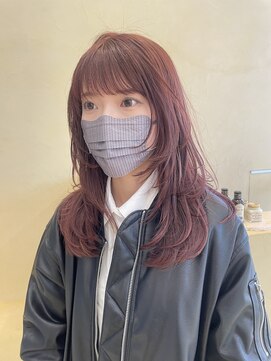 スニュウ(snuw) 【snuw mina】ワインレッド/レイヤーカット/ミディアム