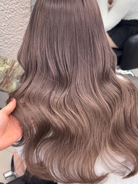 ペレ 栄店(PELE) 黒髪/グレーベージュ/レイヤーロング/前髪パーマ/栄/名駅