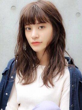 アンドレイ 表参道(andrey) [ANDREY]グレーベージュ/レイヤーロング/前髪パーマ黒髪カタログ