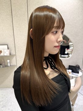 マイル 渋谷(mile) ブリーチなしオリーブベージュ/髪質改善