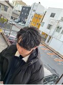 波巻き×フェザーパーマ