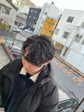 アノ(Ano.) 波巻き×フェザーパーマ