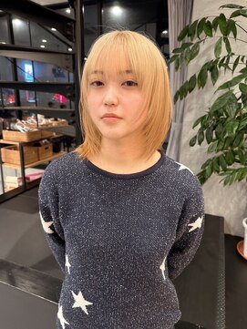 ラヴィズム 長岡店(LUVISM) ミルクティーベージュダブルカラーブリーチ新潟長岡宮関