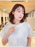 ミディアム/レイヤーカット/くびれシルエット/柔らか質感