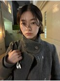 ◯外ハネボブ　ノーズラインの前髪がポイント