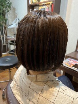 乾かすだけでまとまるボブ