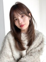 シオン(shion)&nbsp;ロング前髪カット韓国ヘア顔周りレイヤー_F41246