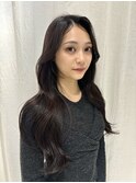 グレーブラックローレイヤーカットチャンモリパーマ