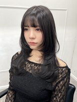 シーン(seen)&nbsp;【ダークグレージュ×ハッシュカット】ブルージュブルーブラック