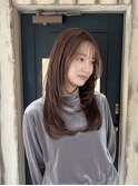 【小顔効果◎】韓国風レイヤー×透明感カラー