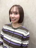 びゃんびゃん 江端店&nbsp;ブリーチなし透明感ベージュ×まとまりボブ